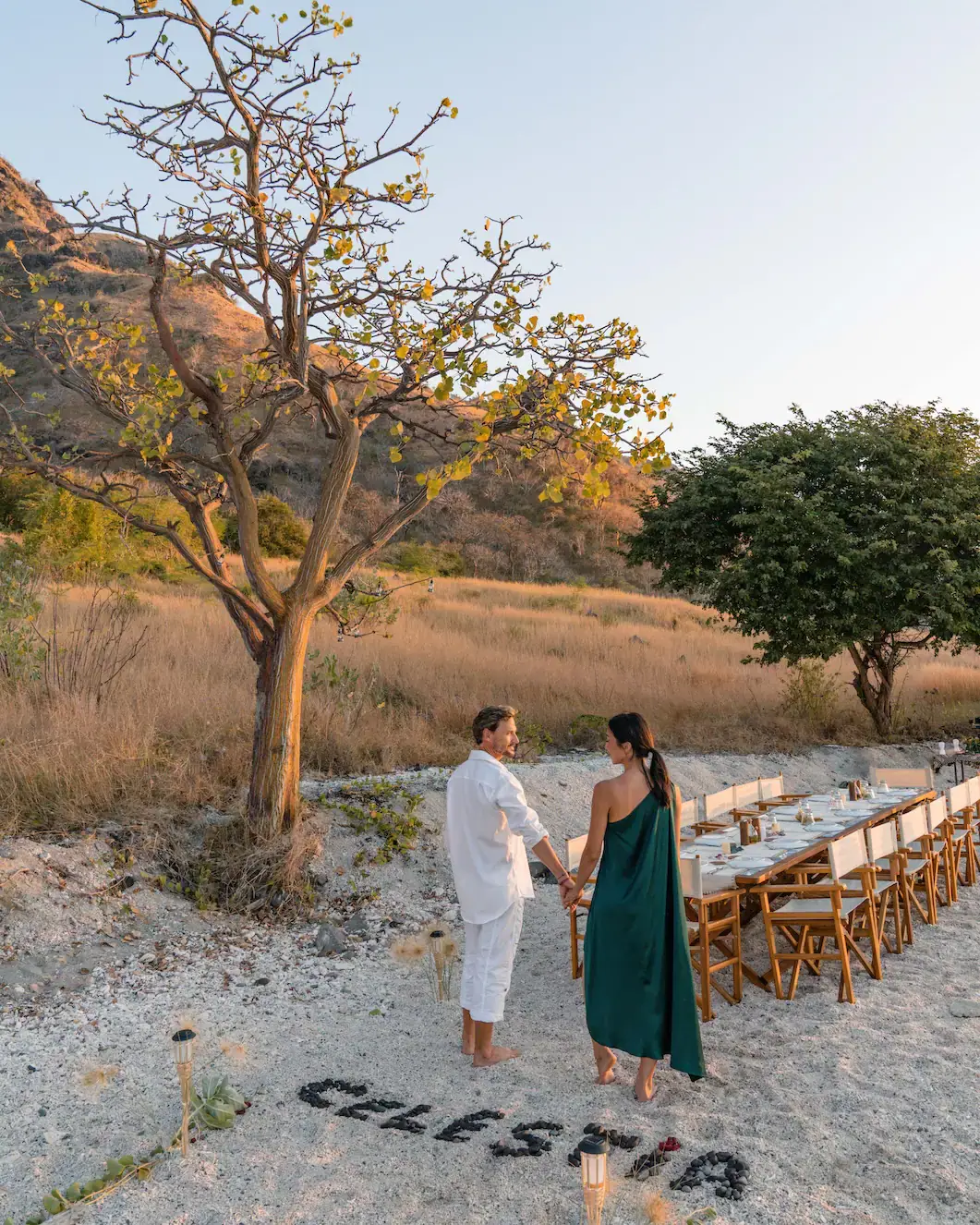 Private beach dinner on your liveaboard with Celestia Yacht