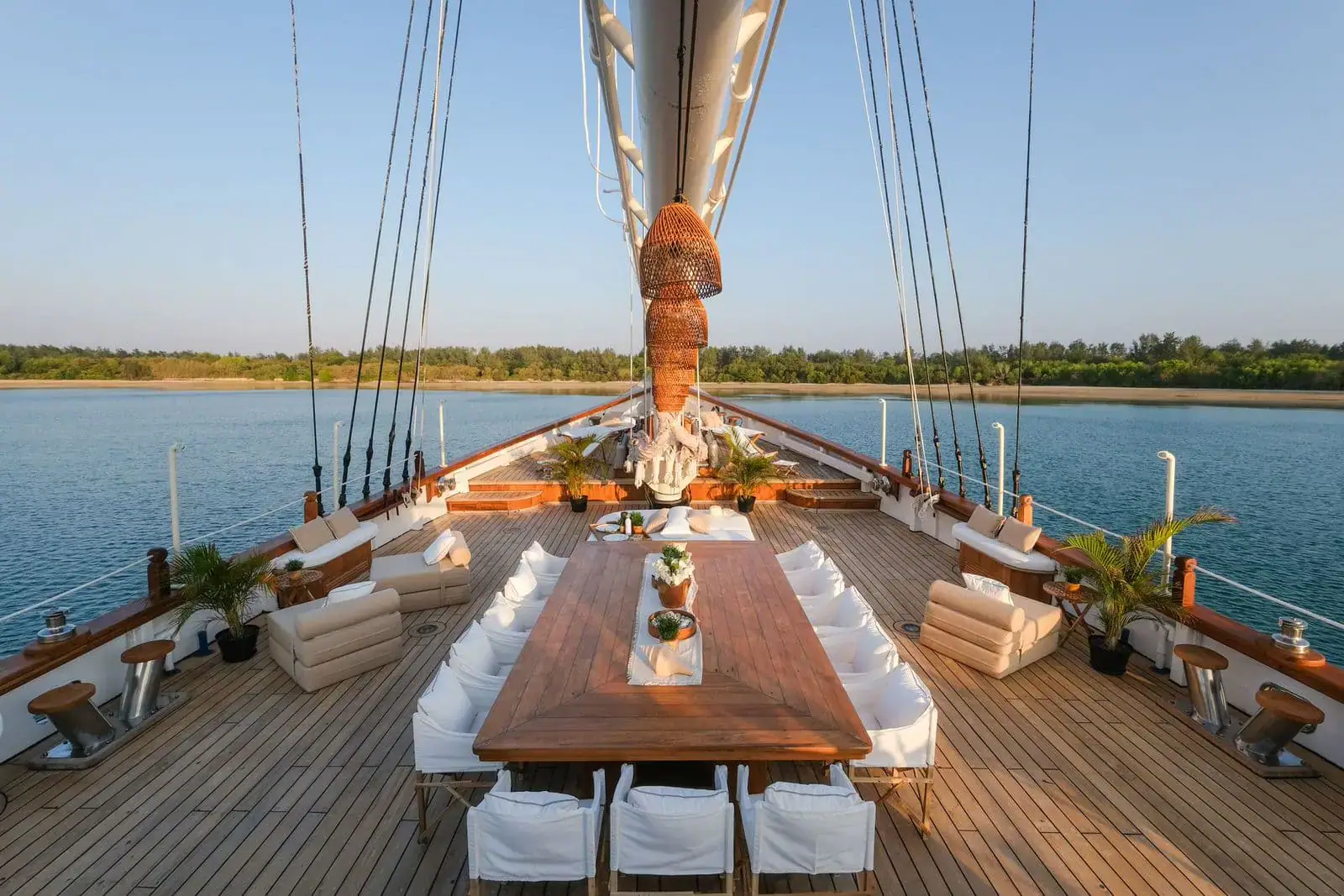 The deck of Mutiara Laut Yacht Charter